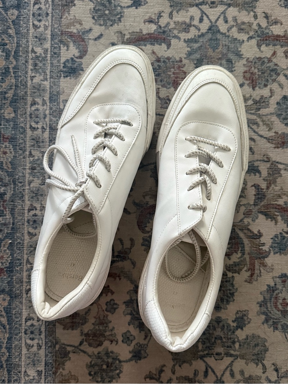 Bershka White Platform Sneakers